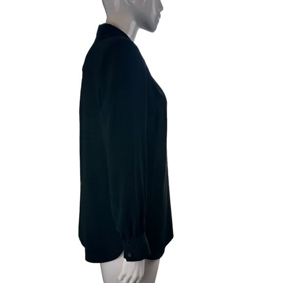 Soft Surroundings Keyhole Neck Collared Tunic Black Size Large - Picture 5 of 9